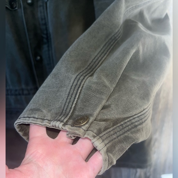 Vintage Carhartt 90s olive green canvas work jacket men’s size XL - Picture 8 of 9